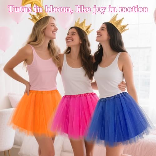 Purple 4-Layer Tulle Dance Tutu Skirt for Women & Teens - Fluffy Adult Costume