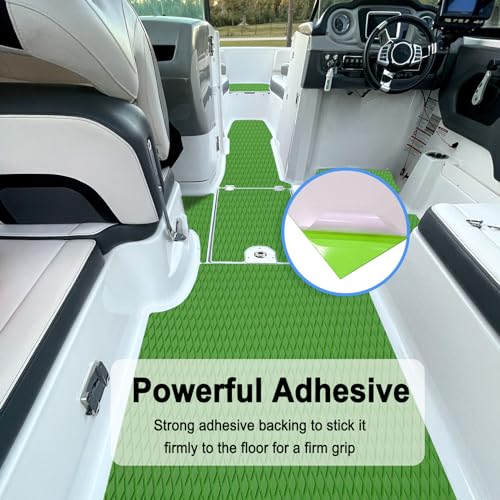 DIY EVA Foam Boat Decking Sheet with Traction Pad - Green / 94.5" x 21.6"