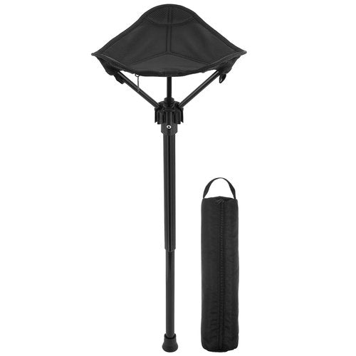SUPVOX Portable Folding Chair: Adjustable Height Collapsible Stool for Outdoor Camping - Lightweight and Space-Saving Design - Durable Aluminum and Nylon Construction