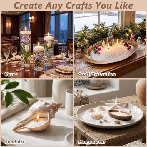 10 lbs White Natural Pearl Candle Sand Kit with 50 Cotton Wicks - DIY Candle Making