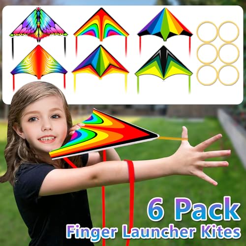 Butterfly Mini Kites for Kids Ages 3-12 - Easy to Fly Beach & Park Toys - 6 Pack