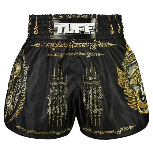 Muay Thai Boxing Shorts - Large Retro Classic Slim Fit MMA Kickboxing Set