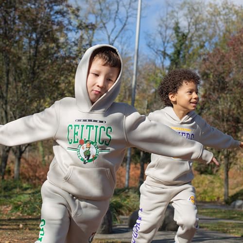 NBA Youth Hoodie Sweatshirt and Joggers Set - Golden State Warriors, Heather Gray, Size 10-12