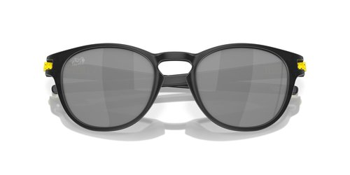 Oakley Men's OO9265 Latch Oval Sunglasses, Matte Black Ink/Prizm Black, 53 mm