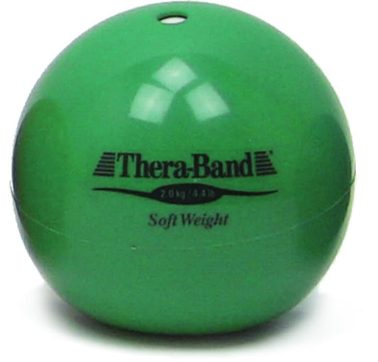 THERABAND Soft Weight, 4.5" Diameter, Weighted Balls for Baseball, Weighted Balls for Softball, Hand Held Ball Shaped Isotonic, Shoulder Strength, Rotator Cuff & Throwing Trainer, Yellow, 2.2LB