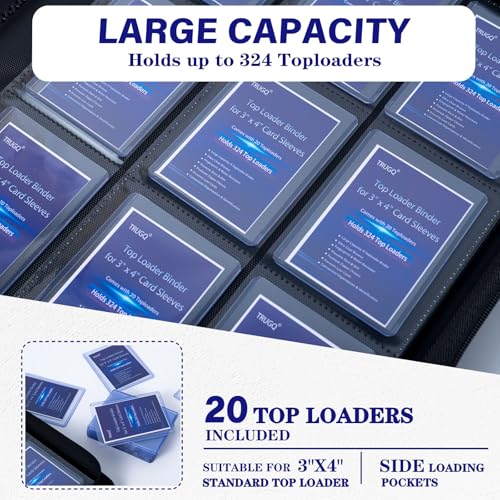 Pink Toploader Card Binder Holds 324 Cards with 20 Bonus Holders