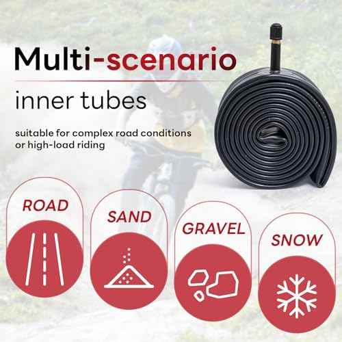 28/29" x1.75/2.40 AV32 Heavy Duty Bike Tube,28/29x1.75/1.95/2.125/2.25/2.3/2.35/2.4 Replacement Bicycle Tube (Single) Reliable 28/29 x 1.75-2.4 Inner Tube Schrader Valve for Various Cycling Scenarios