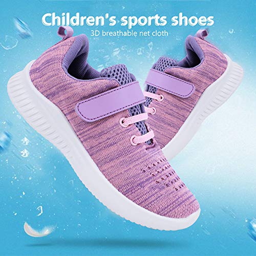 Toddler Boys Girls Running Sports Sneakers - Purple Pink, Size 10 - Nerteo
