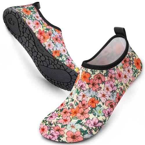 SIMARI Water Shoes Women Men Aqua Socks Beach Barefoot Quick Drying Aqua Aerobics Swim Pool Non Slip Outdoor Travel Essentials Surf River Lake Snorkeling Kayak Yoga Adult Youth