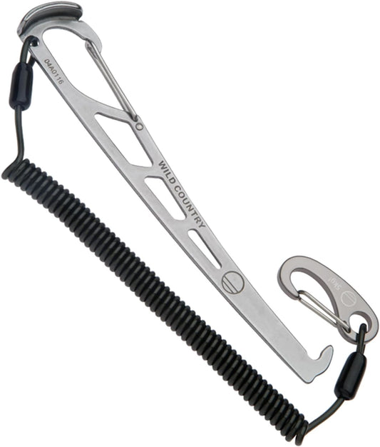 Pro Key with Leash - Lightweight Rock Climbing Nut Tool - Silver - One Size