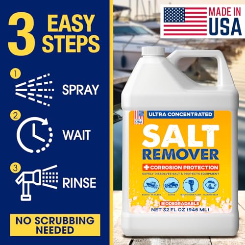 Salt Remover Kit for Boats and Vehicles - 32oz Concentrated Salt Dissolver