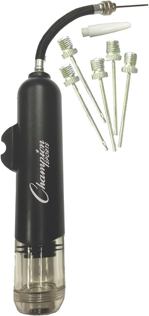 Champion Sports Dual Action Hand Air Pump, Small, Black