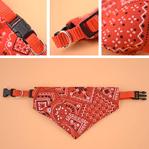 Adjustable Dog Bandanas 4-Pack Christmas Pet Scarves Small Medium Breeds