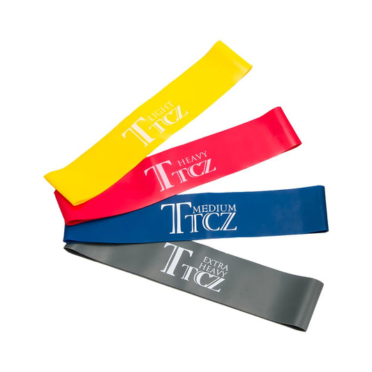 Vctitil 4 PCS Exercise Elastic Band Athletic Rubber Band Fitness Equipment Yoga Pilates Loop Cross Fit Strength Training Expander Workout for Legs and Butt(Mix)