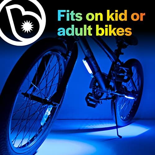 GoBrightz LED Bike Frame Light - Night Riding Underglow Light Bar with 4 Modes - Cool Bicycle Lights for Kids & Adults