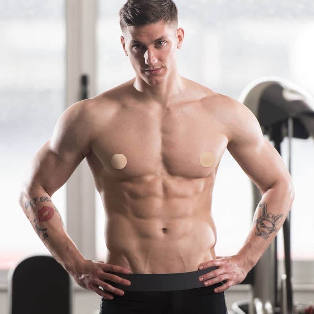 KABAKE 50 Pairs Men's Nipple Covers Anti Chafing Nip Protector Shields Nude