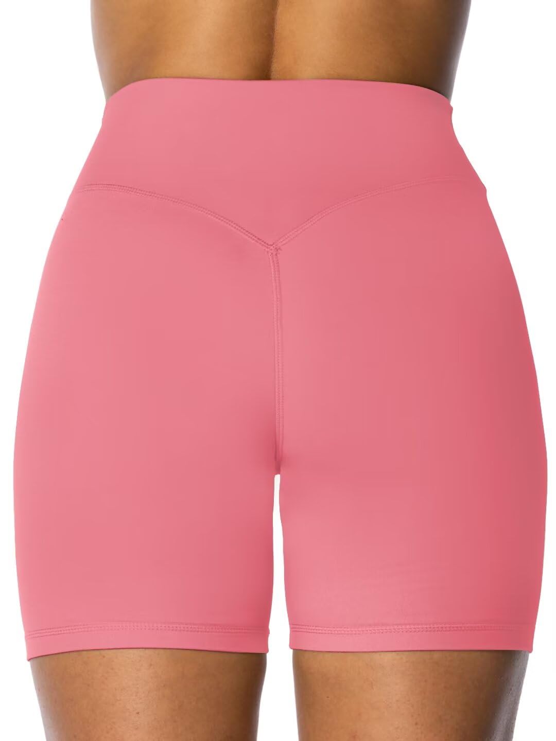 Sunzel Women's Invisible Butt Scrunch Shorts 4" Inseam Bubblegum Pink Medium