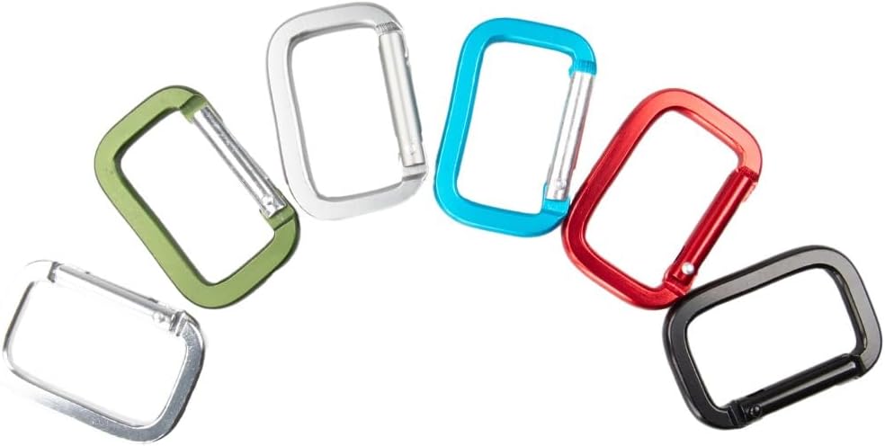 Aluminum D Ring Carabiner Clip Bulk Packages - Available in a Variety of Sizes, Styles, and Colors