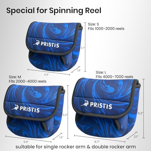 Pristis Spinning Reel Cover - 2000-4000 Series Neoprene Protective Pouch - M Size
