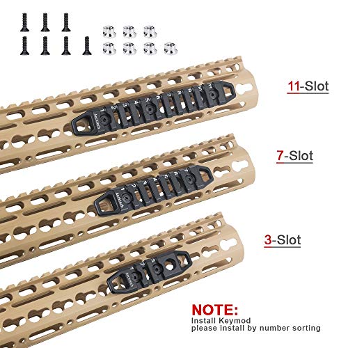 Multi-Slot Aluminum Rail for MMlocks and KKeymods System - 3, 7, 11 Slots