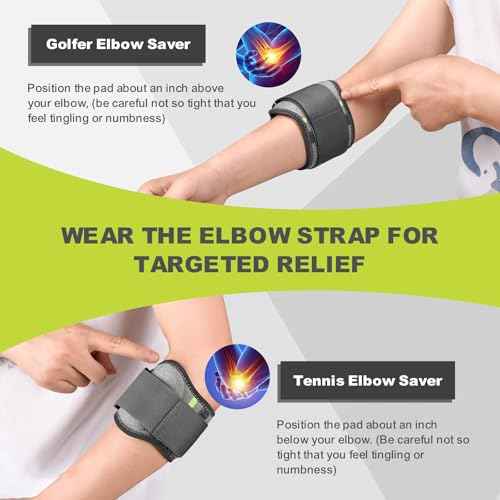 Elbow Brace 2 Pack Tennis & Golfer¡¯s Elbow Compression Sleeve for Men Women Adjustable Elbow Support Elbow Tendonitis brace for Arthritis, Bursitis, Sprains, and Strains