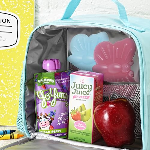 Kids Reusable Ice Packs Butterfly Shape 4 Pack for Lunch Boxes & Coolers