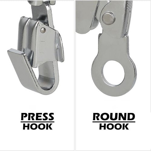 YERGOFE Climb Self Locking Rope Grab - Alloy Steel, Safety Protection 25 kN(Aprx 300LB), Used with 5/8’’ Lifeline Rope, for Construction, Climbing, Fall-Protection (Round Lock)