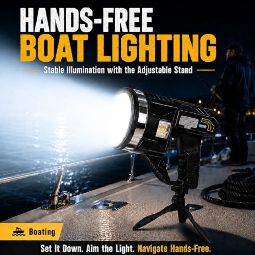 X-Large 2,000,000 Lumens Rechargeable Spotlight with Strap - High Brightness