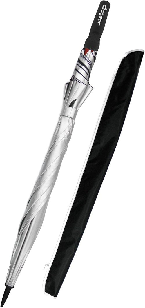 Clicgear Double-Canopy 68” Wind Resistant Umbrella for Sun and Rain