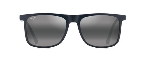 Maui Jim Makamae Square Sunglasses, Matte Blue/Neutral Grey Polarized, Extra Large