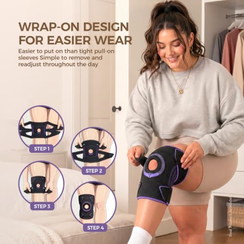 Plus Size Knee Brace 3XL/4XL - Open Wrap Support for Fuller Legs