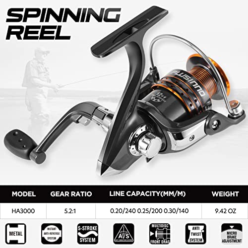 Telescopic Fishing Rod and Reel Combo - 8.86 ft Carbon Fiber Saltwater Freshwater Kit Variation of THIS listing