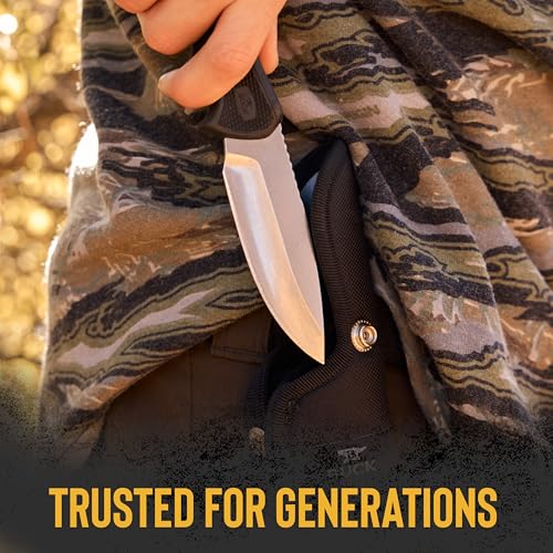 Large BuckLite Max II Hunting Knife - 4 Inch Blade, Full Tang, USA Made