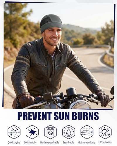 6PCS Breathable Mesh Skull Cap for Men - Helmet Liner Baseball Style in Black, White, Gray, Navy Blue, Royal Blue, Green