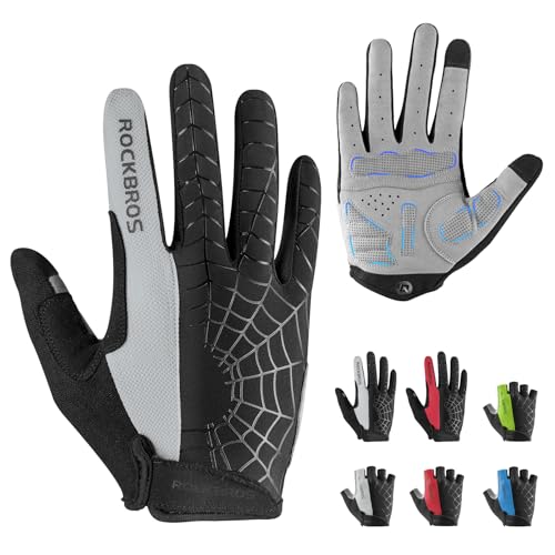Bike Gloves MTB Road Cycling Gloves Anti-Slip Breathable GREY US XL/ASIA XXL