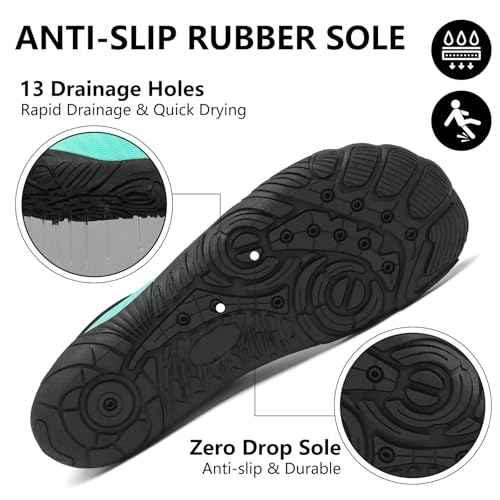 Mishansha Womens Mens Water Swim Shoes Wide Toe Box Barefoot Shoes US Size 5.5-13.5 Women / 3-11.5 Men
