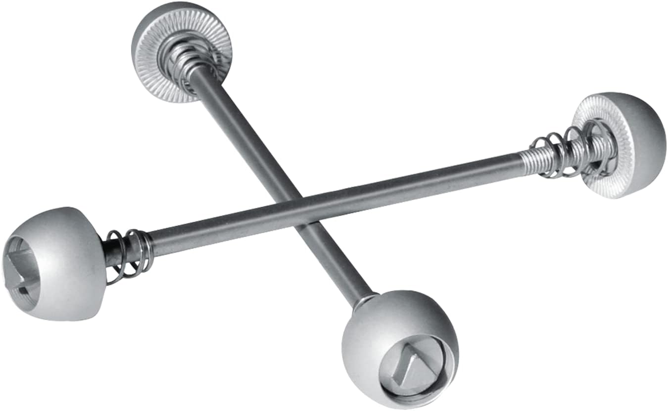 Delta Hublox Bolt On Bicycle Skewers by Delta Cycle - Quick Release Bike Stainless Steel Spring Skewers with Tamper-resistant Bolts Prevent Theft - Front and Rear Wheels for Both Road and Mountain Bikes