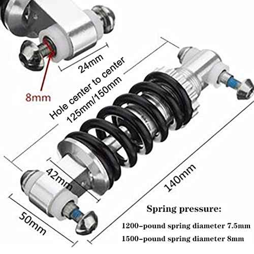 Bike Shock Absorbers, Strong and Durable Bicycle Mountain Bike Rear Suspension Spring Shock Absorber with Two Screws for Outdoor Cycling and Activities