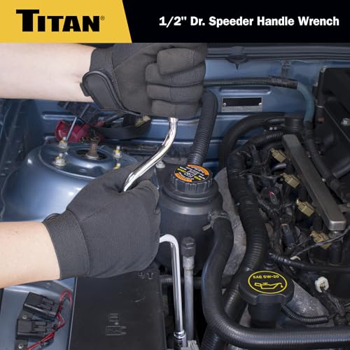 Titan 1/2-Inch Drive Speeder Handle Black - Rapid Socket Rotation Tool