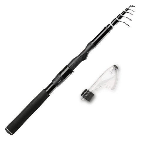 Whistytwig Compact Telescopic Fishing Rod - Versatile Retractable Pole for Fresh & Saltwater, Portable Fishing Rod, Ideal for Travel (Bandit 7'2" Spinning)
