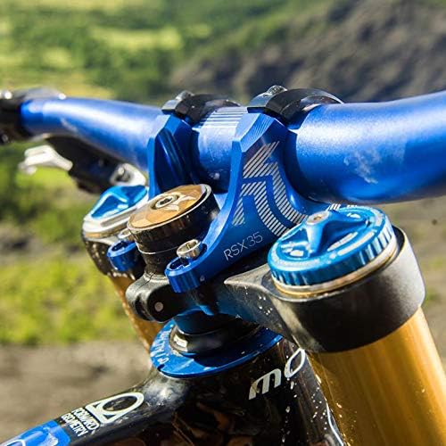 Funn RSX Mountain Bike Direct Mount Bike Stem with 35mm Bar Clamp, 2 Pieces Lightweight Split Design for Dual Crown Forks, Adjustable Extension 45-50mm