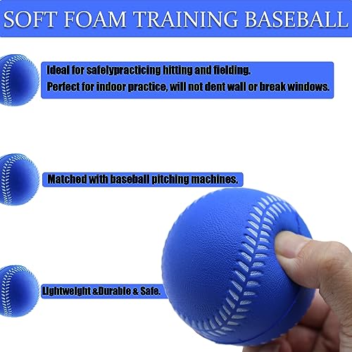 Multicolor Foam Baseballs 12 Pack Practice Training Balls for Softball & Kids
