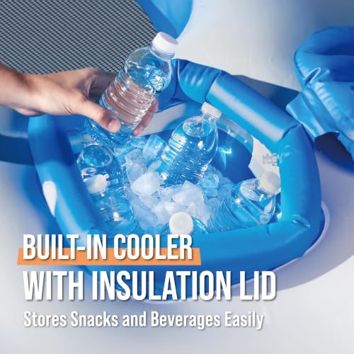 Sunlite Sports Inflatable River Tube Float with Cooler & Cup Holders - River Blazer Cooler Duo