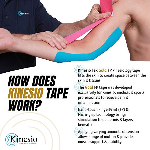 Kinesio Taping - Elastic Therapeutic Athletic Tape Tex Gold FP - Beige ? 2 in. x 16.4 ft - 6 Pack