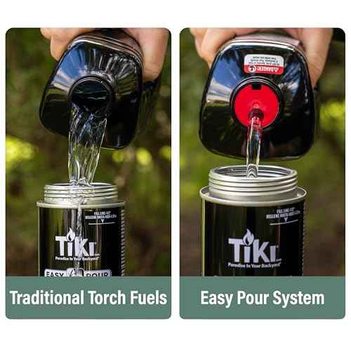 TIKI BiteFighter¢ç Mosquito Repellent Torch Fuel 3/4 Gallon (100 oz.) 4-Pack, Citronella & Cedar Formula for Mosquito Repellency, Easy Pour Bottle, Use with Torches & Table Torches, Outdoor & Backyard