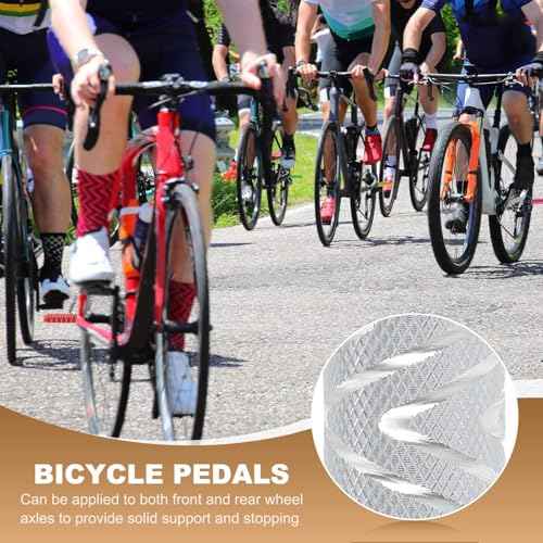 PATIKIL Bike Pegs Fit Axles, Aluminum Alloy Anti-Skid Lead Foot Bicycle Peg Back Seat Stands with Thin Line for BMX Mountain Dirt Bike Cycling Rear Stunt Pegs