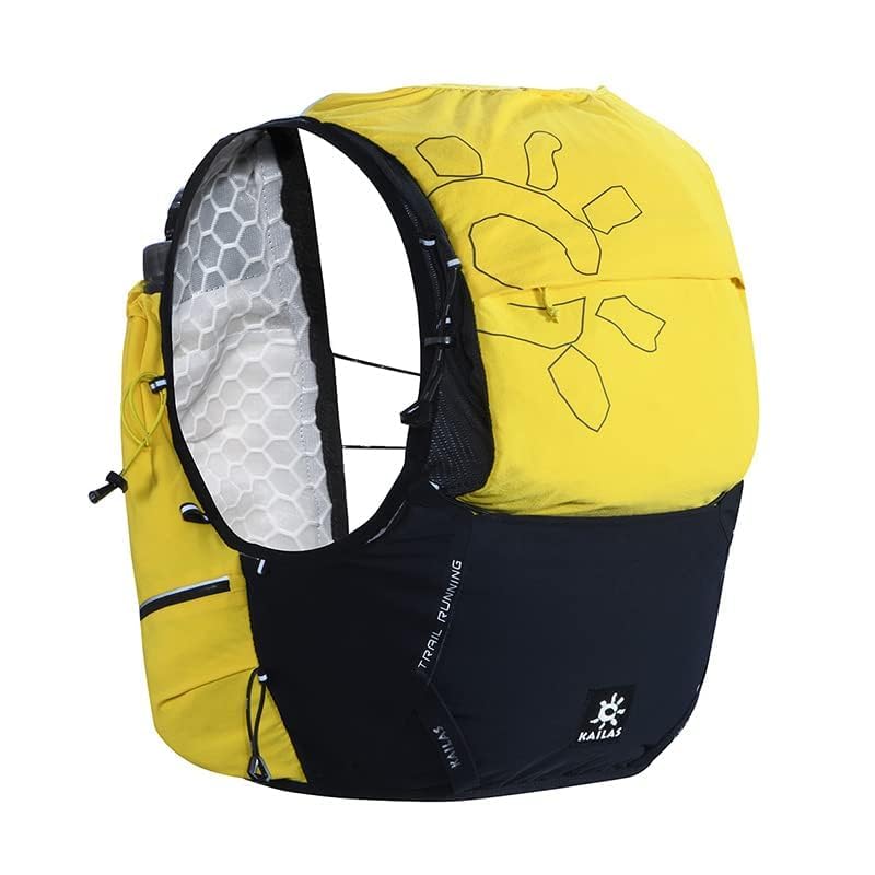 KAILAS AIR 13L Running Vest Hydration Backpack Hydration Vest Water Backpack Lightweight with Two TPU Water Bladders for Women Men Trail Cycling Hiking Black/Yellow S