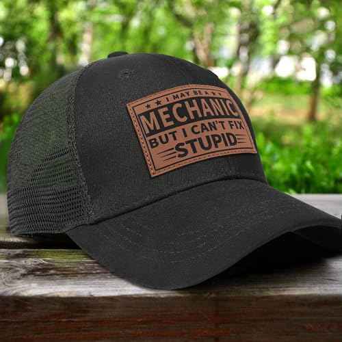 Funny Hats for Mechanics - Mechanic Gifts for Men - Mesh-Back Trucker Hat Brithday for Men