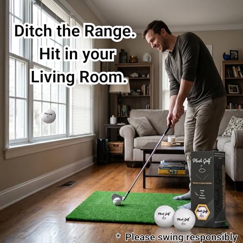 3-Inch Plush Indoor Golf Balls for Practice - Soft, Damage-Free Swing Training