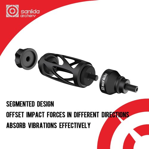 sanlida Archery Dragon 10 Stabilizer Bow Riser Extension Dampener, Quick Disconnect Silencer for Recurve Bow Compound Bow